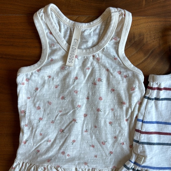 CHILDHOODS CLOTHING Toddler Girls Twirly Tank ruffle Dress / 2T 2-pack - Picture 2 of 7